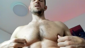 Love cum on my nips they so sensitive i love to play with them