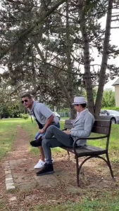 Cocky twink in park was up to have some fun for for right price and he