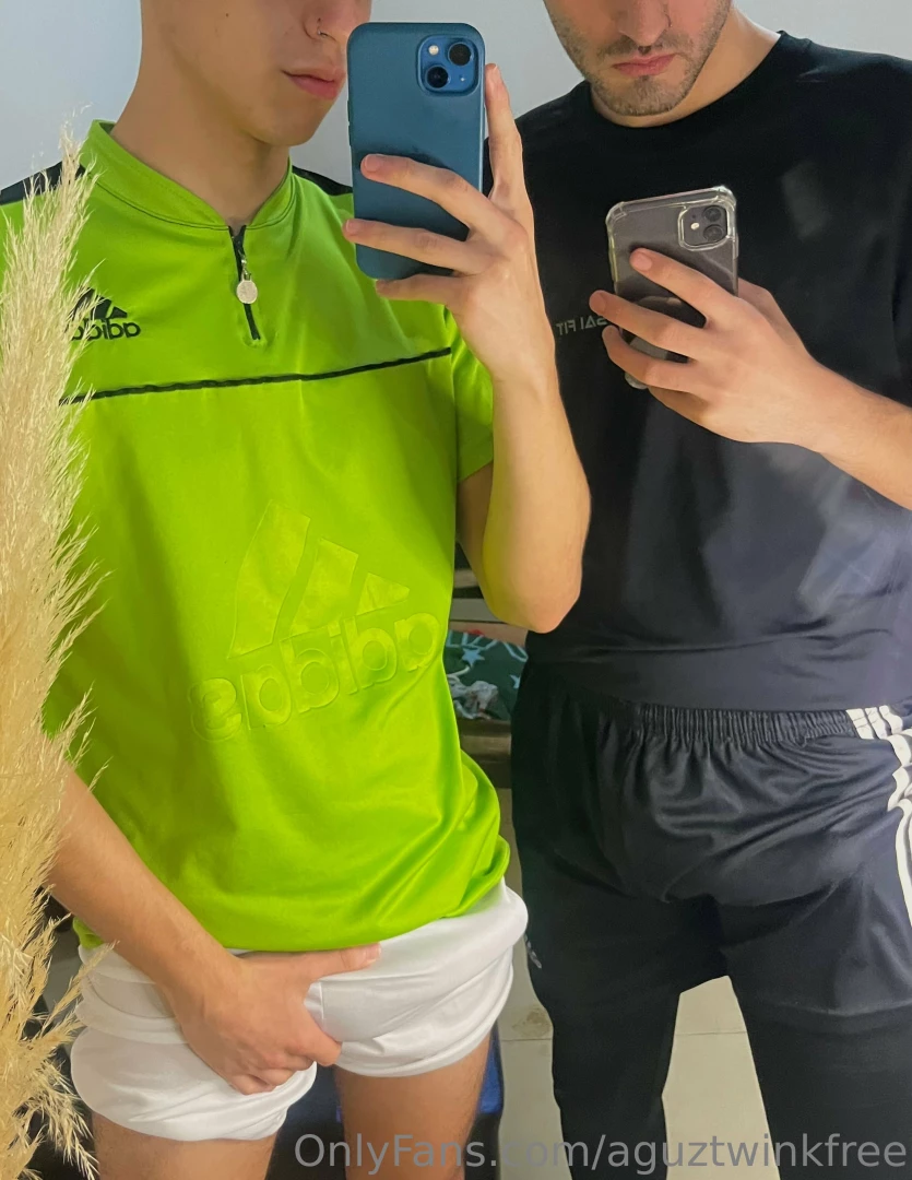 After the match we were very horny and started jerking off our cocks 