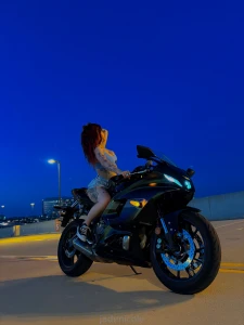 Just me leather and horsepower ready to ride or be ridden