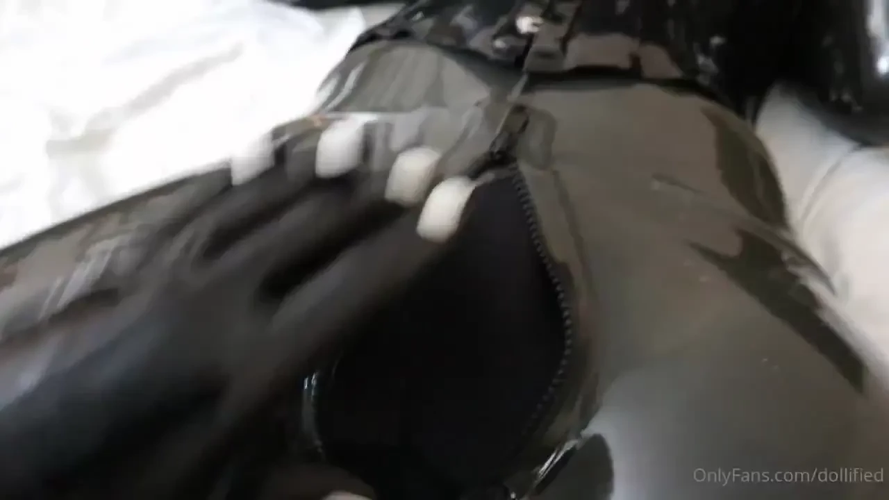 One shiny perfect rubberdoll bound afternoon together 