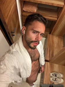 Robe open hand covering just enough you know where to look should i