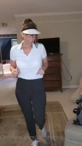 Private page version of my bra or no bra on youtube today is a golf