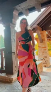 Out to dinner in my new dress