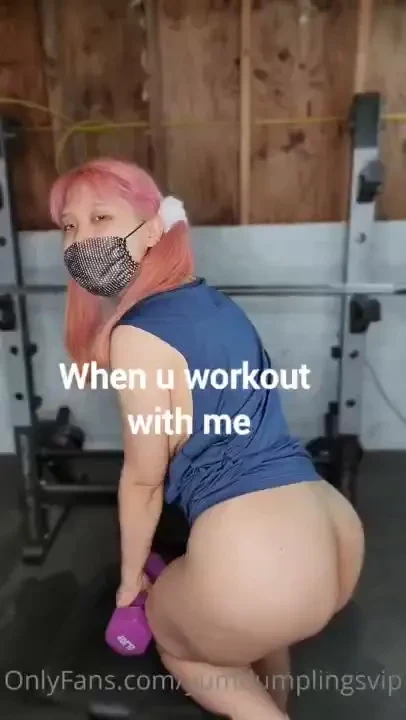 Good morning baby wanna work out with me like this and get sweaty 