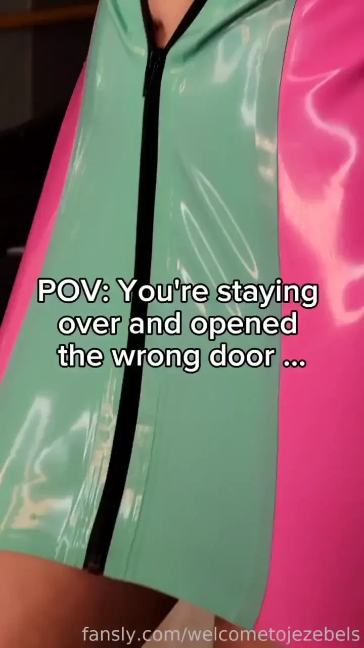 Or is it the right door tits latex latexdress latexfetish latexlover 