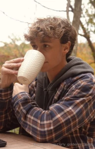 All you need is your morning coffee and your goldenn retriever