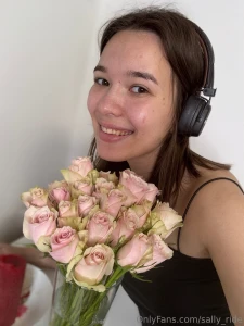 Don t you think the flowers make me look even more beautiful