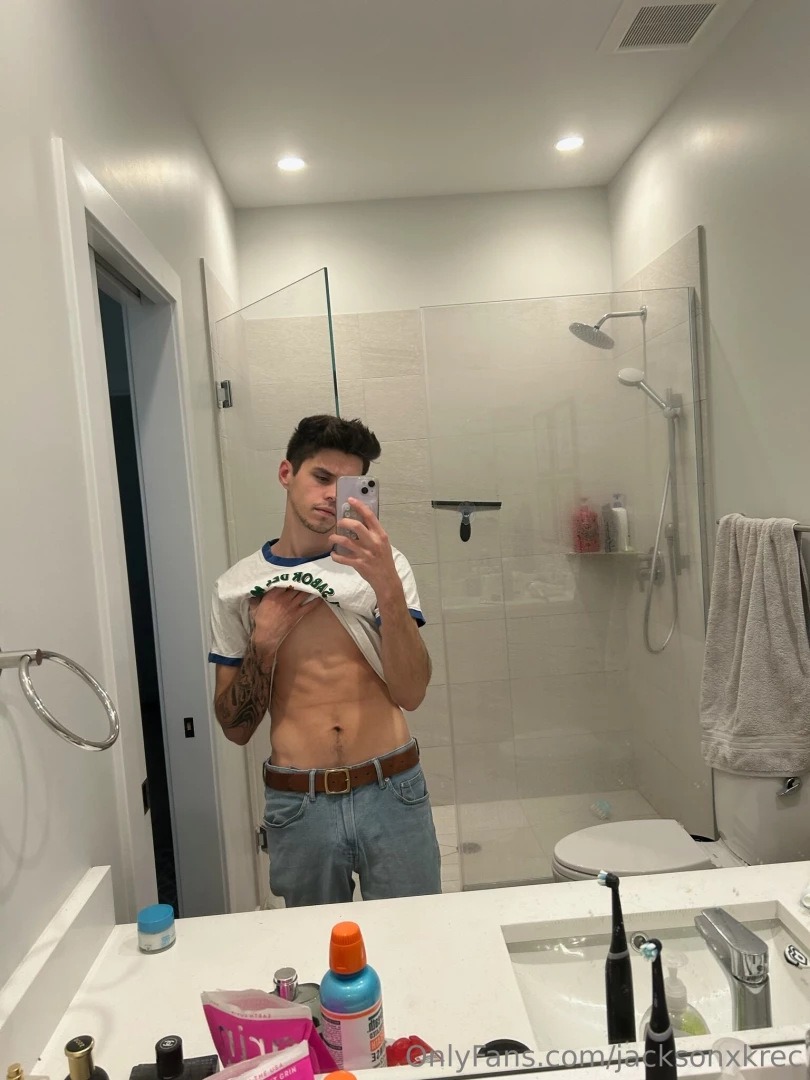 Heading into the shower but i d rather have you here to help me get 