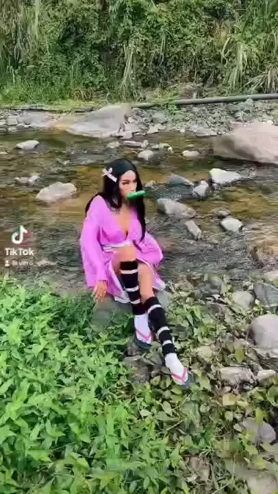 I got a lonely river to make my new nezuko cosplay what do you think 