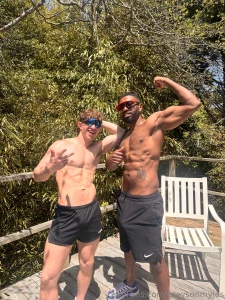 Ooof it was a hot day on fire island but this scene with braxxxtoncruz