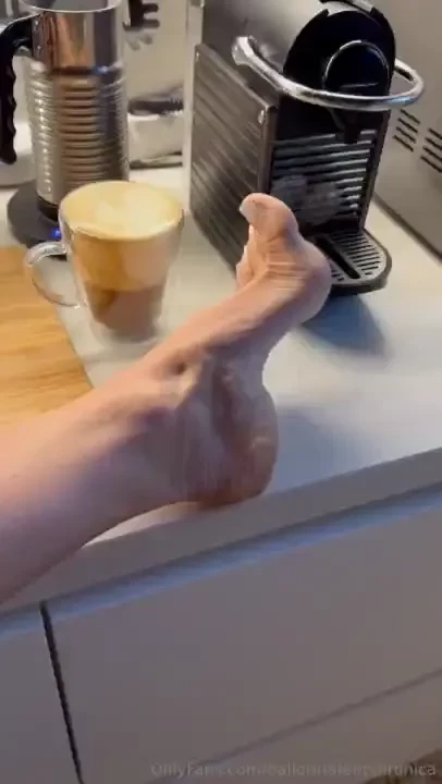 Preparing my cappuccino 