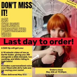 Last call for these personalized videos today is the last day to order