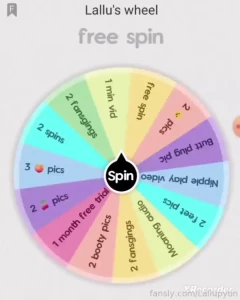 New wheel is up try your luck and you always win 1 spin 5 2 spin 9 3