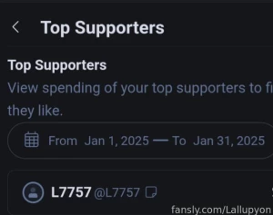 Top fans l7757 congratulations check out your dms top fans