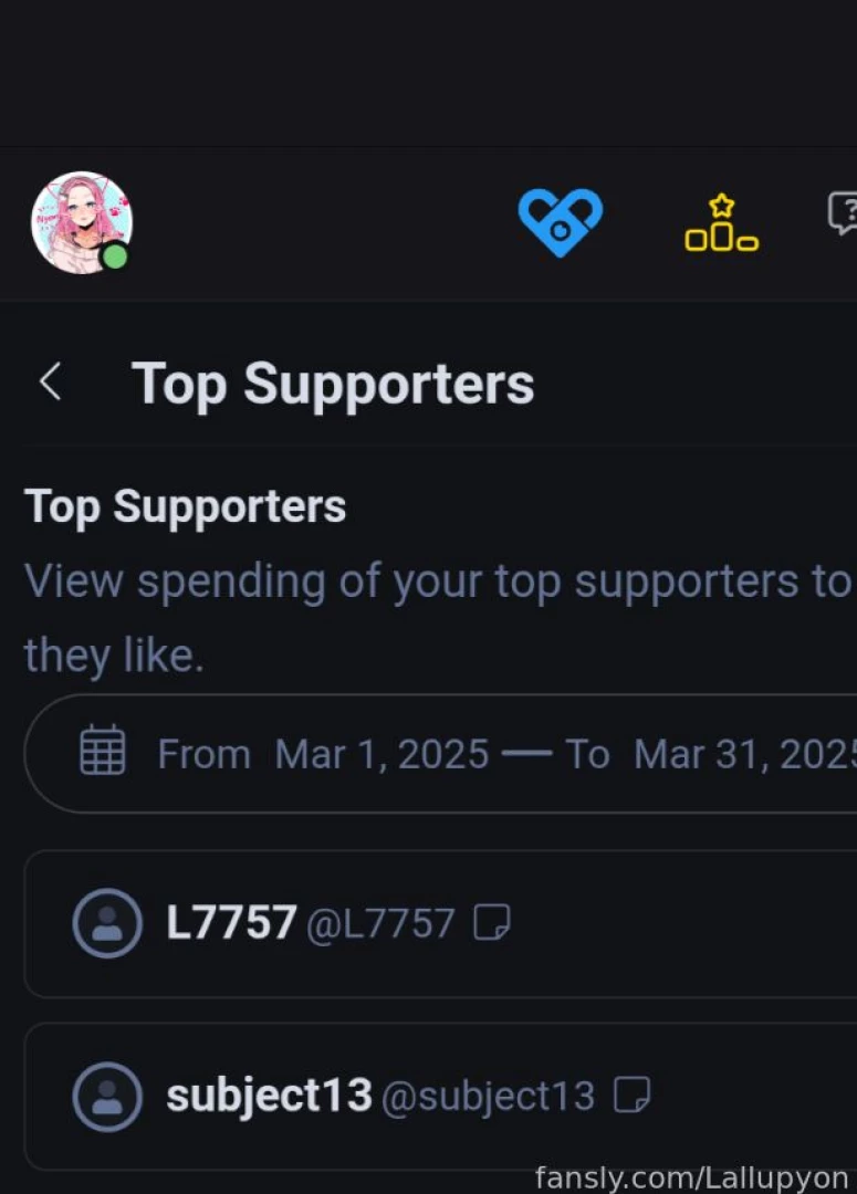 Top fans 1 l7757 2 subject congratulations check out your dms top fans 