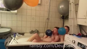 Popping some loons in bathroom