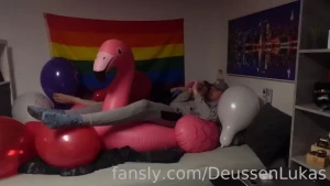 We got a new inflatable flamingo