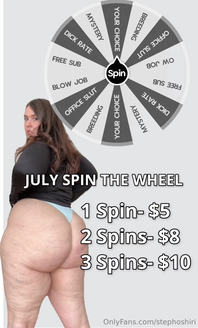 Spin the wheel are you feeling lucky tip below for a spin s on my july 