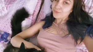 Just taking it easy today my kitties have been laying on me and part 5