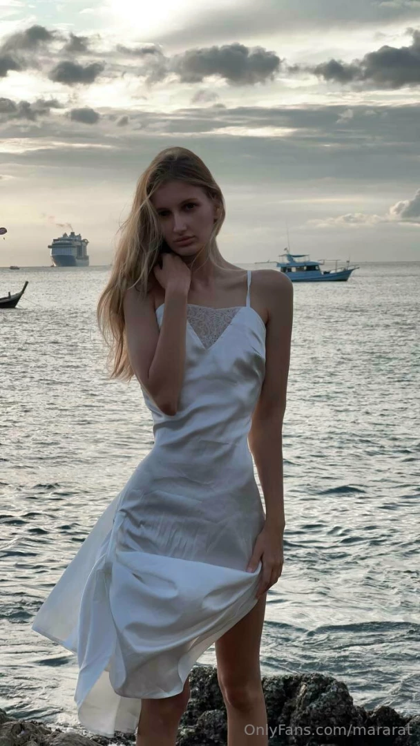 A girl and the the seaside 