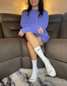 Nike crew socks are my favorite cum take them off of me foot boy