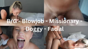 B g - blowjob - missionary - doggy - facial full video included on my