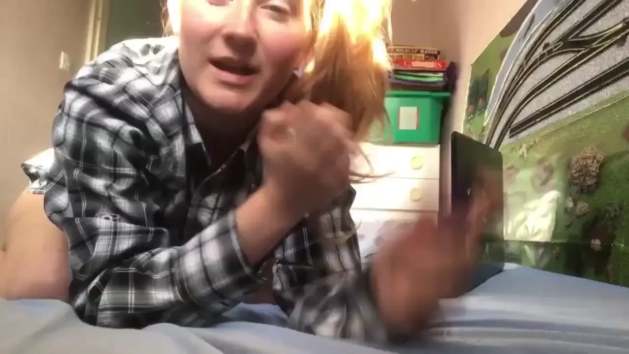 Watching porn vibrating my pussy amp riding my dildo till i cum 