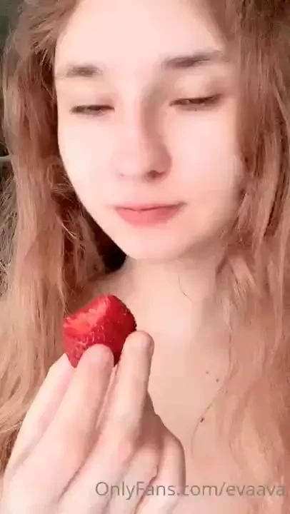 I dripped some strawberry juice on myself wanna clean me we with your 