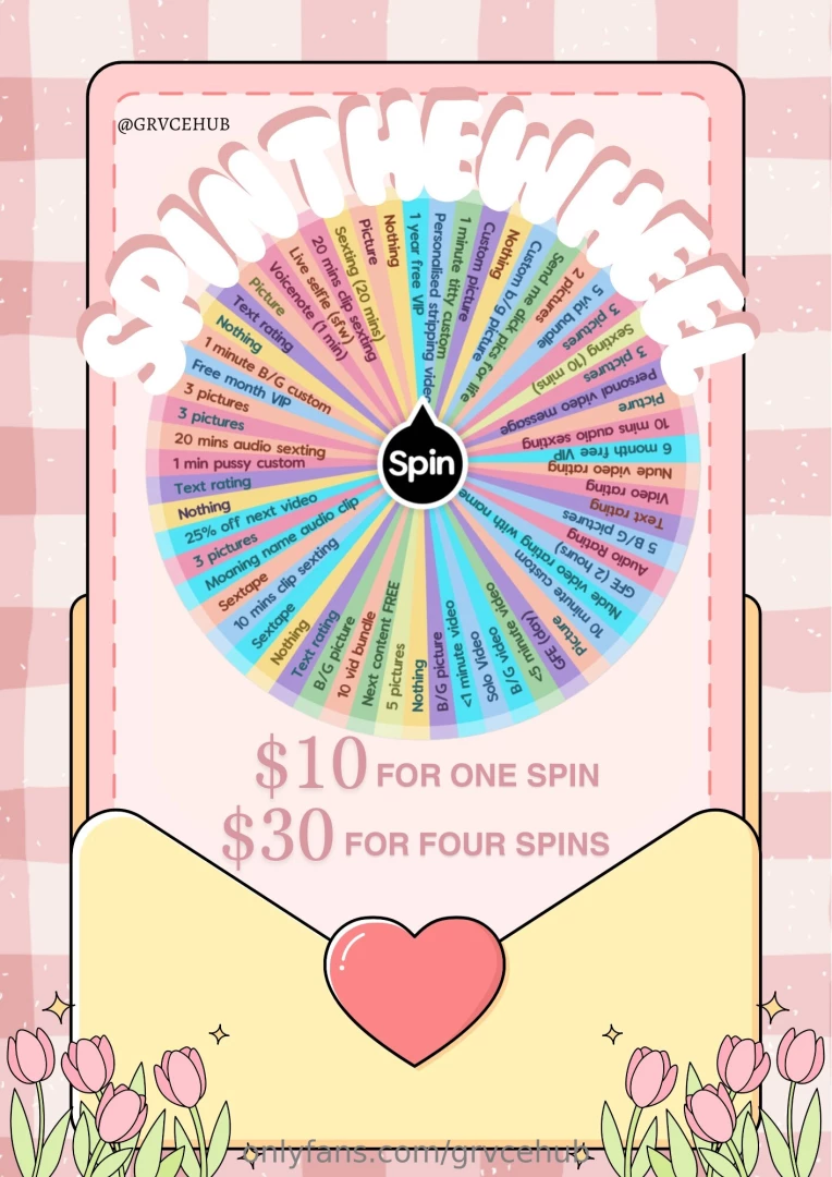 Spin the wheel 3 0 so many fun new prizes on this new wheel one spin 