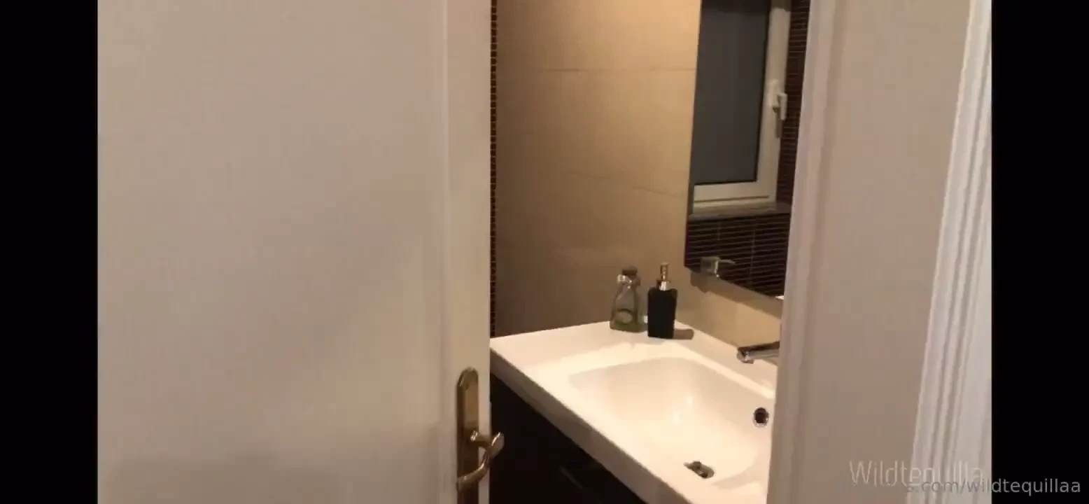 Boy girl video fuck in the bathroom and cum all over my boobs with 