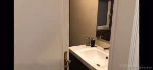 Boy girl video fuck in the bathroom and cum all over my boobs with