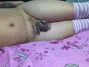 Caged clit check princess sheets check cute socks check daddy uncheck