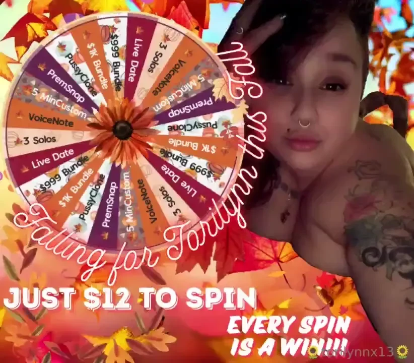 Falling for torilynn this fall tip just 12 and spin all spinners are 
