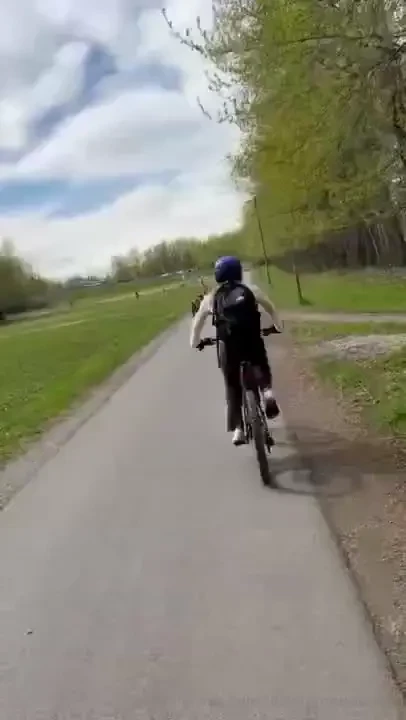 Daddy filmed us bike riding and snagged a nice view for ya 