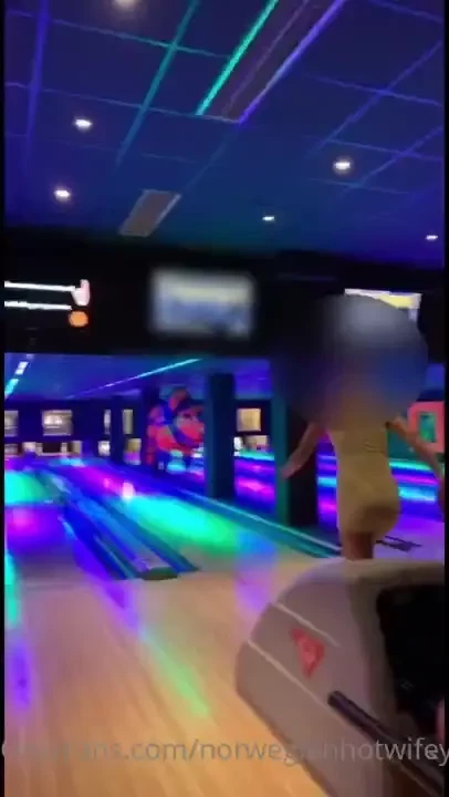 Not my best kind of balls but still fun to play bowling in my skimpy 