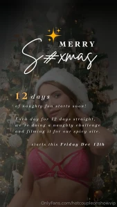 12 days of sexmas is starting tomorrow we have 12 sex challenges acts