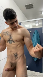 A little post gym shower and flexing part 1
