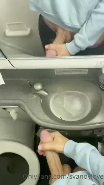 Even in a airplane i get so horny so i went to the bathroom and had 