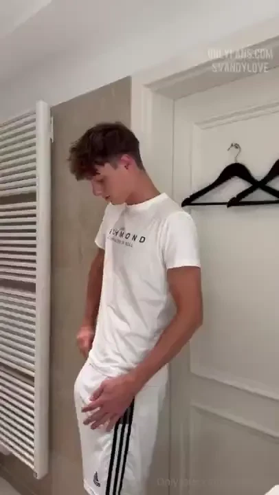 Taking a shower with wet clothes and cumm 