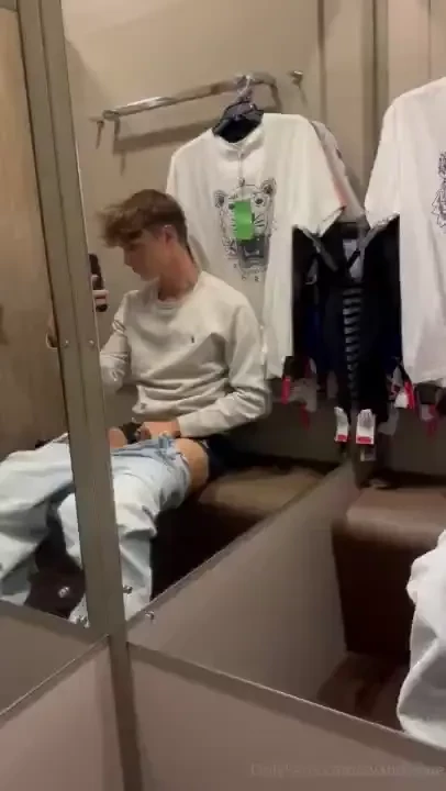 Rock hard cock getting horny while shopping and wanking my big meat 