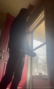 I busted a big cumshot right infront of my next door neighbors they