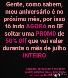 Pra comemorar o meu anivers rio um presentinho pra voc s