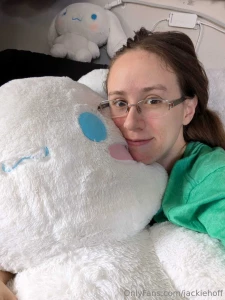 Getting ready to watch squid games season 2 with my giant cinnamaroll