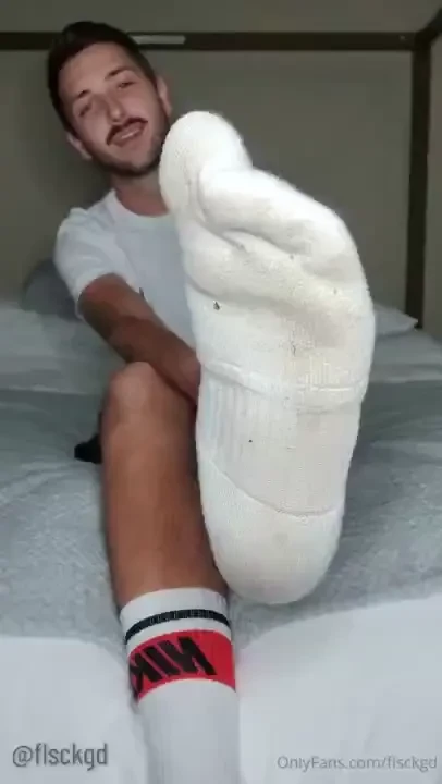 Dirty socks and a hard cock 