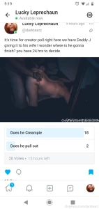 Creator poll answer i ve had allot of request for the answer on this