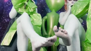 Alien inflatable orgy- we invade this alien species to create some new