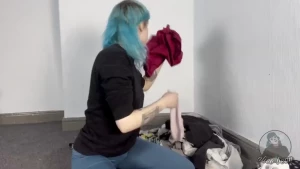 Naked and exposed- i m just doing some household chores and you re