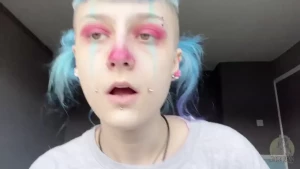 Sneezing the clown off- that s one way to get the makeup off messy part 1