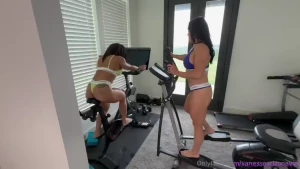 Muscle mommies fuck each other for cardio yanet and i were both